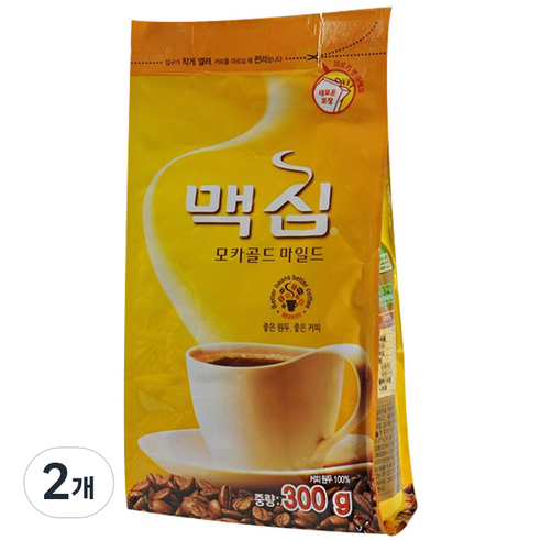 맥심 모카골드 마일드 원두커피믹스 리필용, 300g, 2개