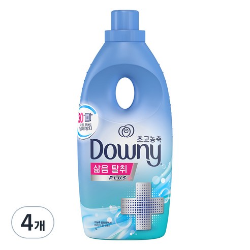 다우니 고농축 삶음 탈취 플러스 섬유유연제 본품, 4개, 1L