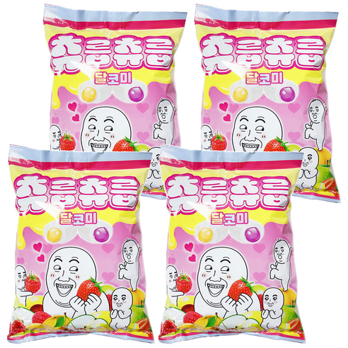 츄릅츄릅 달코미 소프트 츄잉 과일맛 6종 캔디, 1kg, 4개