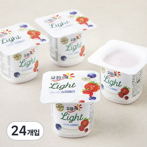 요플레 라이트 슈퍼베리, 80g, 4개입, 6개