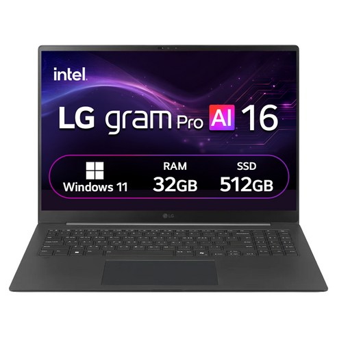 LG전자 2026 그램 Pro AI 16 코어Ultra7 방문설치, 블랙, 512GB, 32GB, WIN11 Home, 16Z90U-GU7BK