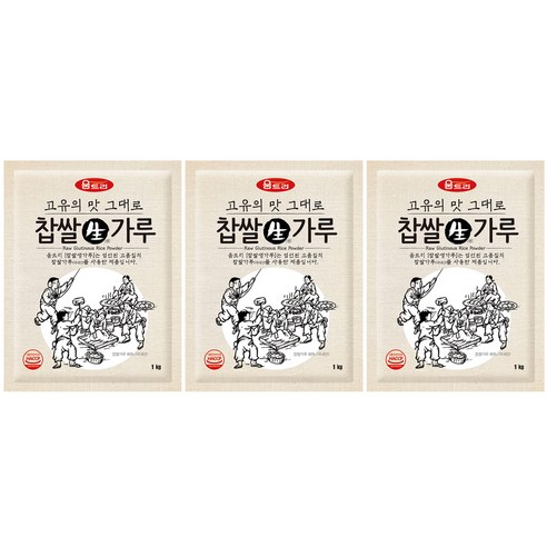 움트리 찹쌀생가루 1KG, 3개