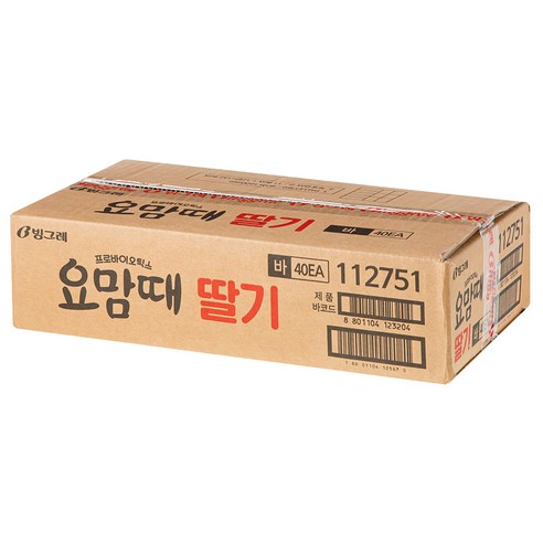  요맘때 바 딸기 (냉동), 70ml, 40개 