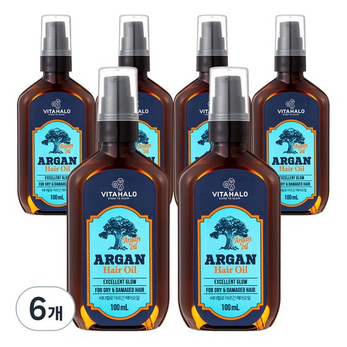 비타할로 헤어 아르간오일, 100ml, 6개