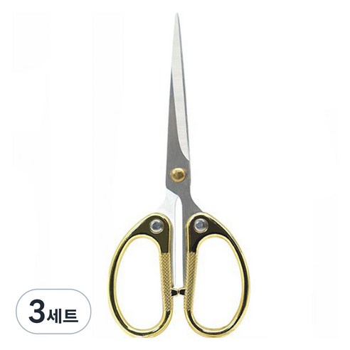 마다꾸미 다용도 스테인리스 가위, 골드(가위), 3세트