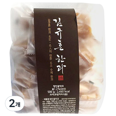 김규흔 한과 명인 꿀약과, 500g, 2개