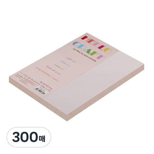 종이문화 친환경색지 레인보우카드 No.22 라이트핑크, B5, 300매