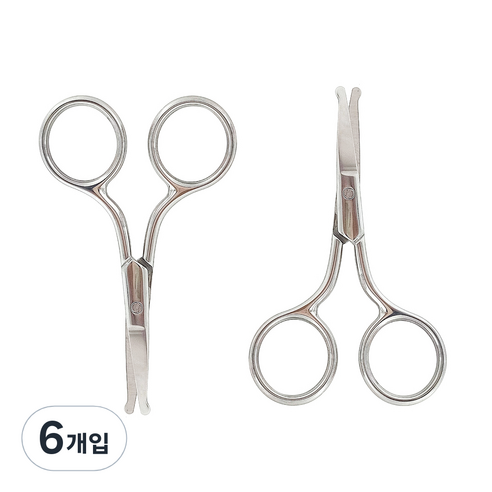 블링앤수 코털가위007, 실버, 6개