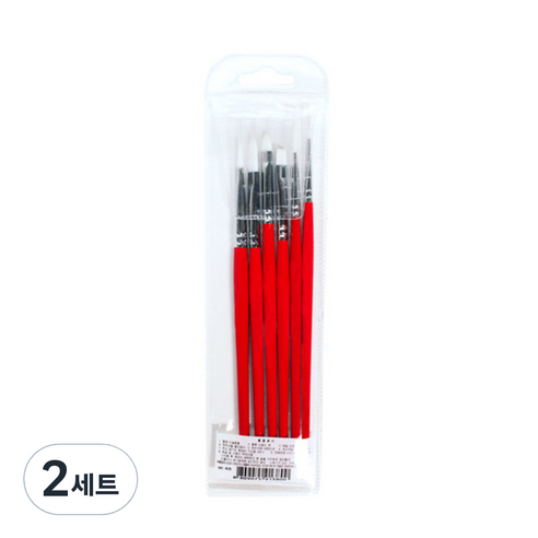 화홍산업 380 다용도 디자인붓 세트 6종, 1호, 2호, 3호, 4호, 5호, 6호, 2세트