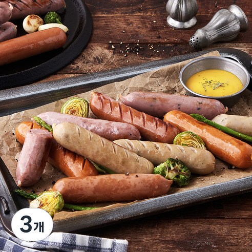 팜스쿡 5가지맛 모둠 소시지, 1kg, 3개
