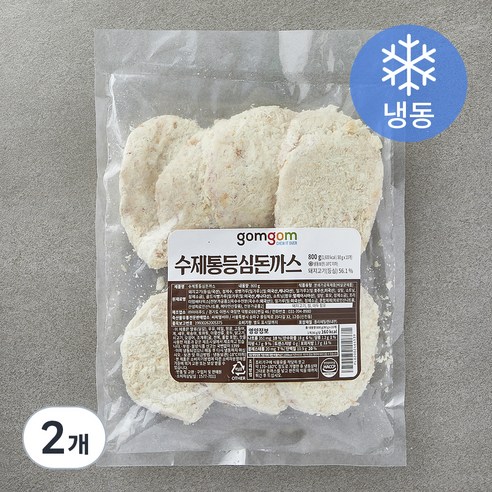 곰곰 수제통등심돈까스 (냉동), 800g, 2개