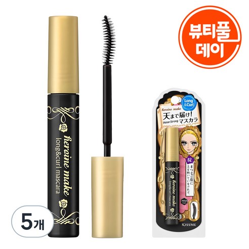 히로인메이크 롱앤컬 마스카라 P 6g, 딥블랙, 5개