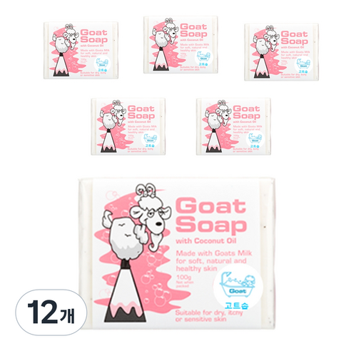 고트 코코넛오일 산양유 비누, 100g, 12개