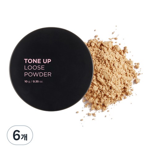 더페이스샵 톤업루즈파우더 10g, V203내추럴베이지, 6개