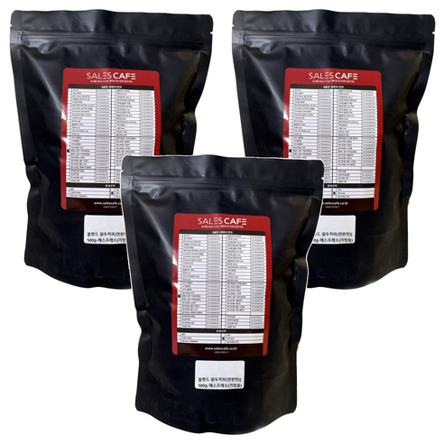 세일즈카페 블렌드 원두커피 연한맛 가정용, 에스프레소, 500g, 3개