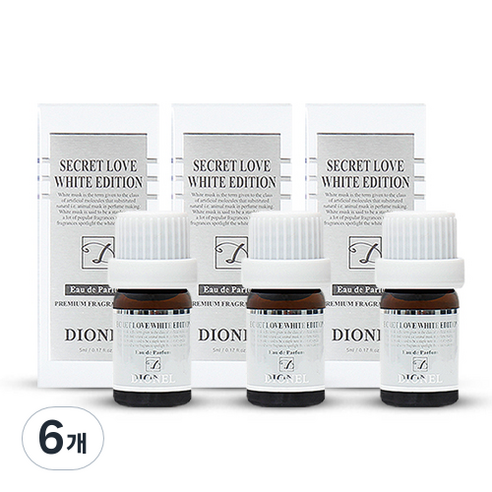 디오넬 시크릿 러브 화이트 에디션 여성청결제, 5ml, 6개