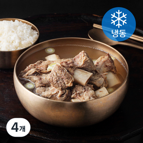 백제원 전통 왕 갈비탕 (냉동), 1kg, 4개