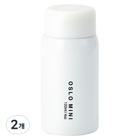 오슬로 미니 텀블러, 화이트, 120ml, 2개