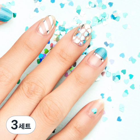 넬로 팔레트 젤 네일 스티커, 스카이퐁퐁, 3세트