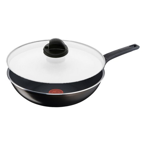 테팔 티타늄 액티쿡 프라이팬 28cm 세트 2개, 블랙커피, 볶음팬 + 유리뚜껑, 1개