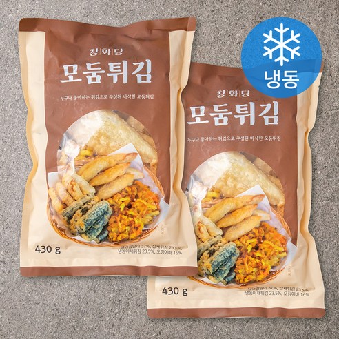 창화당 모둠튀김 (냉동), 430g, 2팩
