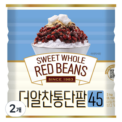 화과방 대두식품 더알찬통단팥45, 3kg, 2개
