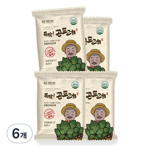 양양의농부 뚝딱 곤드레 잎줄기채소, 16g, 6개