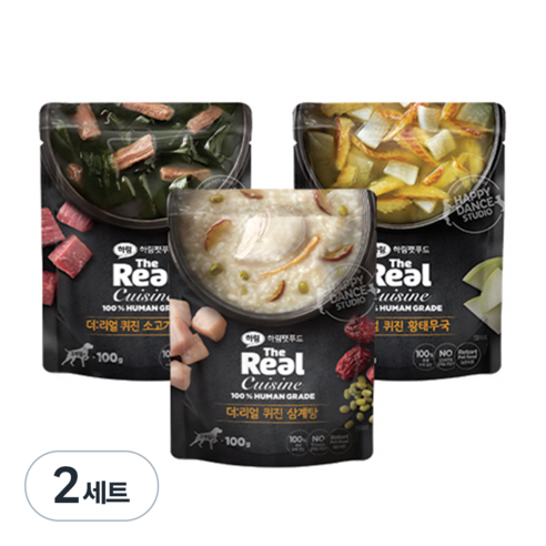 하림펫푸드 더리얼 퀴진 3종, 100g, 2세트