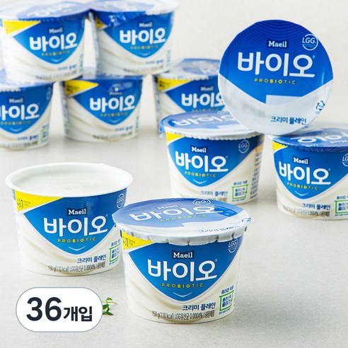 매일바이오 크리미 플레인, 150g, 36개입
