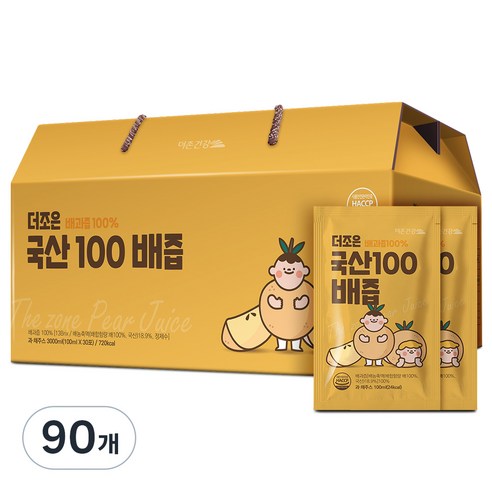 더존건강 더조은 국산100 배즙, 100ml, 90개