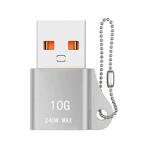 잇곰 스마트 IG USB A타입-C타입 변환 젠더, 2.7cm, 1개, 실버