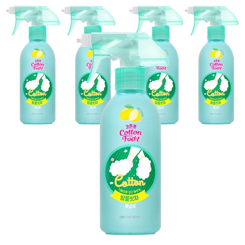 온더바디 코튼풋 발을 씻자 풋샴푸 레몬민트향, 1개입, 5개, 385ml