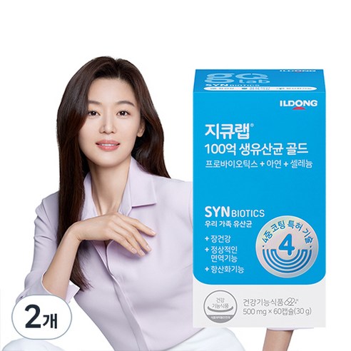 지큐랩 일동제약 100억 생유산균 골드 30g, 60정, 2개