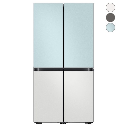 넉넉한 용량과 효율적인 냉각을 제공하는 삼성전자 비스포크 4도어 프리스탠딩 양문형 냉장고
