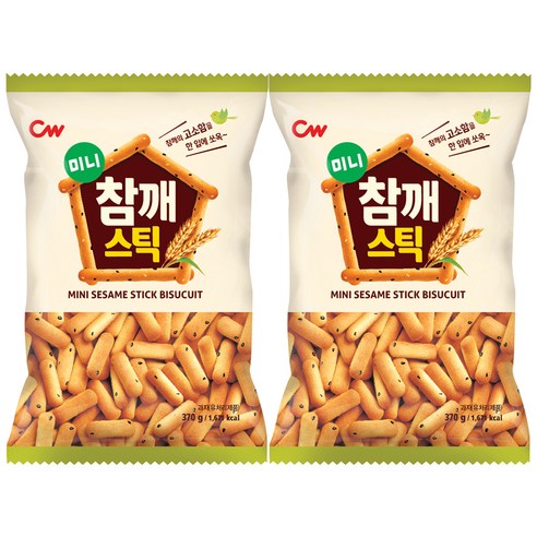 청우 미니참깨스틱, 370g, 5개 비스킷책