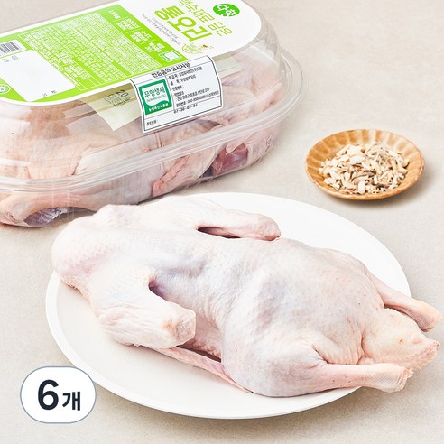 다향 무항생제 인증 백숙재료 담은 통오리 (냉장), 1.6kg, 6개