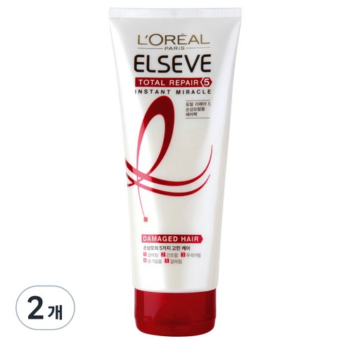 로레알파리 토탈 리페어5 인스턴트 미라클 헤어팩, 170ml, 2개