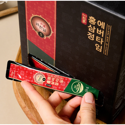 면역력 강화를 위한 편리한 홍삼 보충제: 려원담 100일의 면역력 6년근 홍삼정 에버타임 스틱