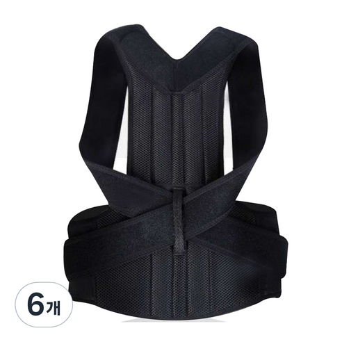 라온텐 어깨 허리 밴드 블랙, 6개