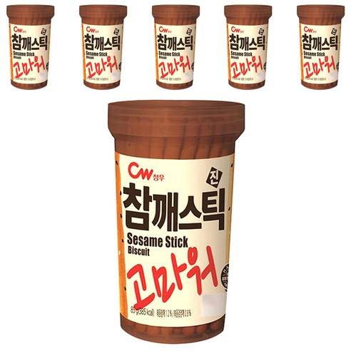 청우식품 참깨스틱 진, 85g, 6개
