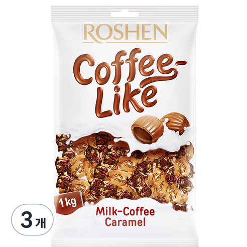 ROSHEN 커피 라이크 캔디, 1kg, 3개