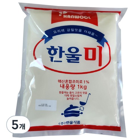 한울식품 한울 미 조미료, 1kg, 5개