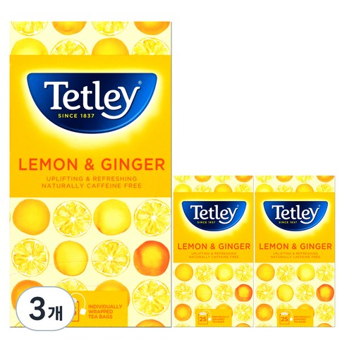 테틀리 레몬&진저 티백, 1.5g, 25개입, 3개