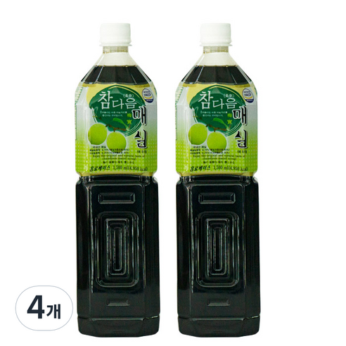 참다음 매실 농축액, 1.5L, 4개