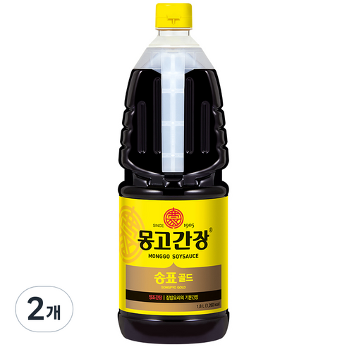 몽고간장 송표 골드, 2개, 1.8L