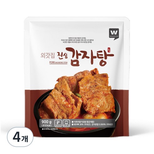 외갓집 진심 감자탕, 900g, 4개