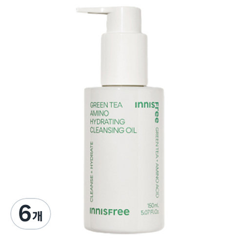 이니스프리 그린티 아미노 수분 클렌징 오일, 150ml, 6개