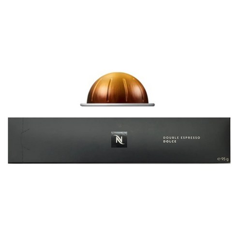 네스프레소 버츄오 더블 에스프레소 돌체 캡슐커피, 9.5g, 10개입, 1개 주전자/커피/티용품