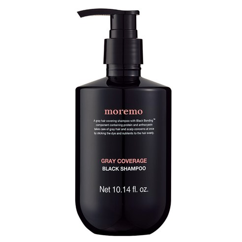 모레모 탈모기능성 저자극 새치 커버 블랙 샴푸, 300ml, 1개