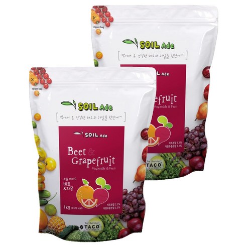 타코 소일에이드 비트&자몽, 1kg, 1개입, 2개
